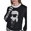 image:imageKARL LAGERFELD Womens Long Sleeve Crew Neck Mini Karl SweaterBlack