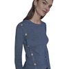 image:imageKARL LAGERFELD Womens Long Sleeve Crewneck Classic Essential SweaterGlacier BlueNaval Academy
