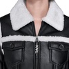 image:imageKARL LAGERFELD Womens Long Sleeve Faux Leather Open Collar JacketBlack