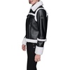 image:imageKARL LAGERFELD Womens Long Sleeve Faux Leather Open Collar JacketBlack