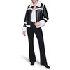 image:imageKARL LAGERFELD Womens Long Sleeve Faux Leather Open Collar JacketBlack