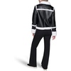 image:imageKARL LAGERFELD Womens Long Sleeve Faux Leather Open Collar JacketBlack
