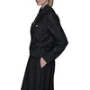 image:imageKARL LAGERFELD Womens Long Sleeve Lace Scuba Bomber With Crewneck Zipper Front JacketBlack