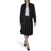 image:imageKARL LAGERFELD Womens Long Sleeve Lace Scuba Bomber With Crewneck Zipper Front JacketBlack