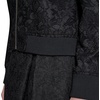 image:imageKARL LAGERFELD Womens Long Sleeve Lace Scuba Bomber With Crewneck Zipper Front JacketBlack