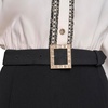 image:imageKARL LAGERFELD Womens Long Sleeve Scuba Crepe JumpsuitBirchBlack