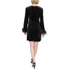 image:imageKARL LAGERFELD Womens Long Sleeve Stretch Velvet Sheath Mini DressBlack