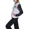 image:imageKARL LAGERFELD Womens Long Sleeve Varsity Logo Patches JacketSoft WhiteBlack