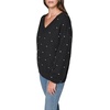 image:imageKARL LAGERFELD Womens Long Sleeve Vneck Crystal Detail SweaterBlack