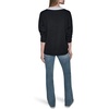 image:imageKARL LAGERFELD Womens Long Sleeve Vneck Whimsy Patches SweaterBlackSoft White