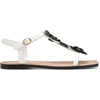 image:imageKARL LAGERFELD Womens Margate Flat Thong Sandal With Flower EmbellishmentsBright White