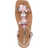 image:imageKARL LAGERFELD Womens Margate Flat Thong Sandal With Flower EmbellishmentsPink