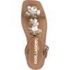 image:imageKARL LAGERFELD Womens Margate Flat Thong Sandal With Flower EmbellishmentsTan