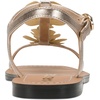 image:imageKARL LAGERFELD Womens Margate Flat Thong Sandal With Flower EmbellishmentsWhite Gold
