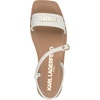 image:imageKARL LAGERFELD Womens Miram Flat Strappy Sandal With LogoCream