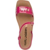 image:imageKARL LAGERFELD Womens Miram Flat Strappy Sandal With LogoHot Pink