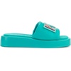 image:imageKARL LAGERFELD Womens Opal Embellished Platform SandalAqua Green