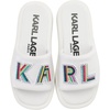 image:imageKARL LAGERFELD Womens Opal Embellished Platform SandalLight White