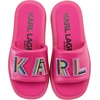 image:imageKARL LAGERFELD Womens Opal Embellished Platform SandalShocking Pink