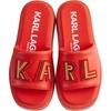 image:imageKARL LAGERFELD Womens Opal Embellished Platform SandalVermillon