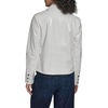 image:imageKARL LAGERFELD Womens Patent Faux Leather Snap Front JacketWhite