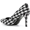 image:imageKARL LAGERFELD Womens Royale Tweed Pointed Toe Dress Pump BlackWhite 7