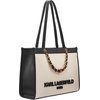 image:imageKARL LAGERFELD Womens Savoie Tote Bag With LogoNaturalBlack