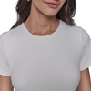 image:imageKARL LAGERFELD Womens Short Sleeve Crew Neck Scuba Crepe Midi DressSoft White Black