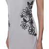image:imageKARL LAGERFELD Womens Short Sleeve Crew Neck Scuba Crepe Midi DressSoft White Black