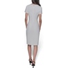image:imageKARL LAGERFELD Womens Short Sleeve Crew Neck Scuba Crepe Midi DressSoft White Black