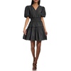 image:imageKARL LAGERFELD Womens Short Sleeve VNeck Taffeta DressBlack