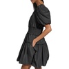 image:imageKARL LAGERFELD Womens Short Sleeve VNeck Taffeta DressBlack