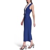 image:imageKARL LAGERFELD Womens Sleeveless Knotched Collar Scuba Crepe Belted JumpsuitMaritimeSoft White