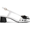 image:imageKARL LAGERFELD Womens Suttyn Heeled Sandal With BowBright WhiteBlack