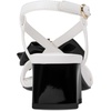 image:imageKARL LAGERFELD Womens Suttyn Heeled Sandal With BowBright WhiteDark Black