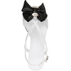 image:imageKARL LAGERFELD Womens Suttyn Heeled Sandal With BowBright WhiteDark Black