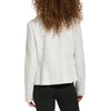 image:imageKARL LAGERFELD Womens Tweed Moto Jacket With Logo PinsWhiteMulti