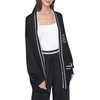 image:imageKARL LAGERFELD Womens Varsity Cardigan With Patch SweaterBlackSoft White