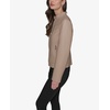 image:imageKARL LAGERFELD Womens Zip Front Faux Leather JacketLatte