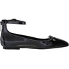 image:imageKARL LAGERFELD Womens Zyvia Ankle Strap Ballet FlatsBlackSmoke