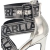 image:imageKARL LAGERFELD womens Careliz Evening Strappy Dress Heel With Belt DetailPewter