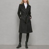 image:imageKARL LAGERFELD womens Legacy Military Long Wool CoatBelted Studded Black