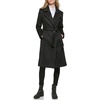 image:imageKARL LAGERFELD womens Legacy Military Long Wool CoatBelted Studded Black