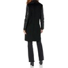 image:imageKARL LAGERFELD womens Legacy Military Long Wool CoatFaux Leather Black