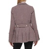 image:imageKARL LAGERFELD womens Legacy Military Long Wool CoatPleated Red Multi