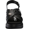 image:imageKARL LAGERFELD womens Tilda Criss Cross Wedge Sandal With PinsBlack