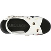 image:imageKARL LAGERFELD womens Tilda Criss Cross Wedge Sandal With PinsBright White