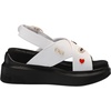 image:imageKARL LAGERFELD womens Tilda Criss Cross Wedge Sandal With PinsBright White