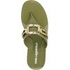 image:imageKARL LAGERFELD womens Vardice Flip Flop Sandal With Chain DetailLight Olive
