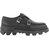 image:imageKarl Lagerfeld Mens Tumbled Leather Double Monk Moc Toe ShoeBlack